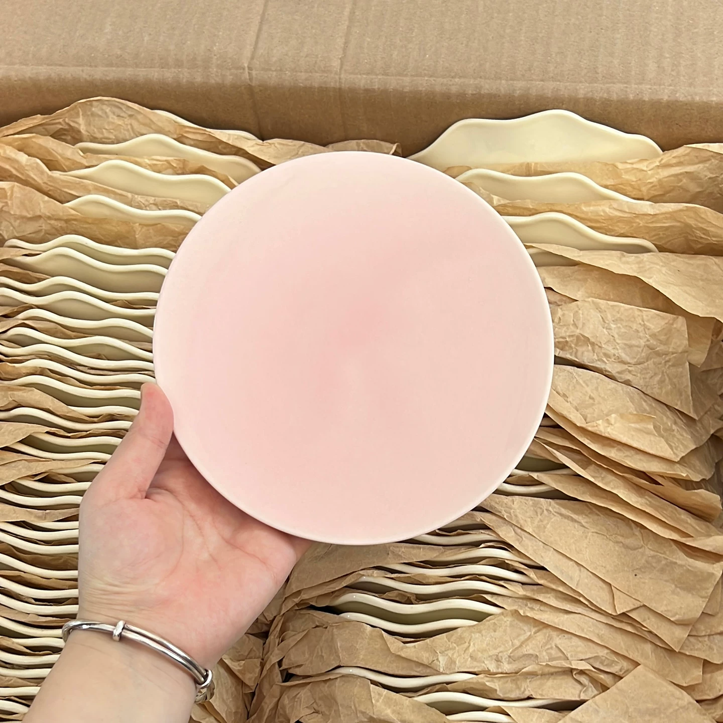 Nordic Pastel Pink Ceramic Plate - Minimalist Tableware